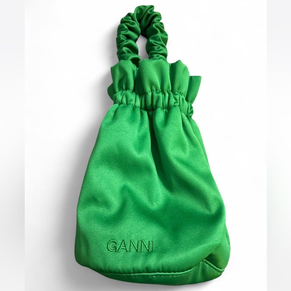 Ganni Ruched Top Handle Bag